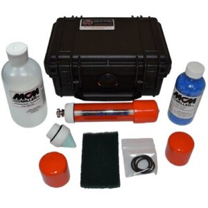 Imagem do Kit DW Elétrodo RE-5C aberto, com todos os seus componentes Imagem do Kit DW Elétrodo RE-5C aberto, com todos os seus componentes
